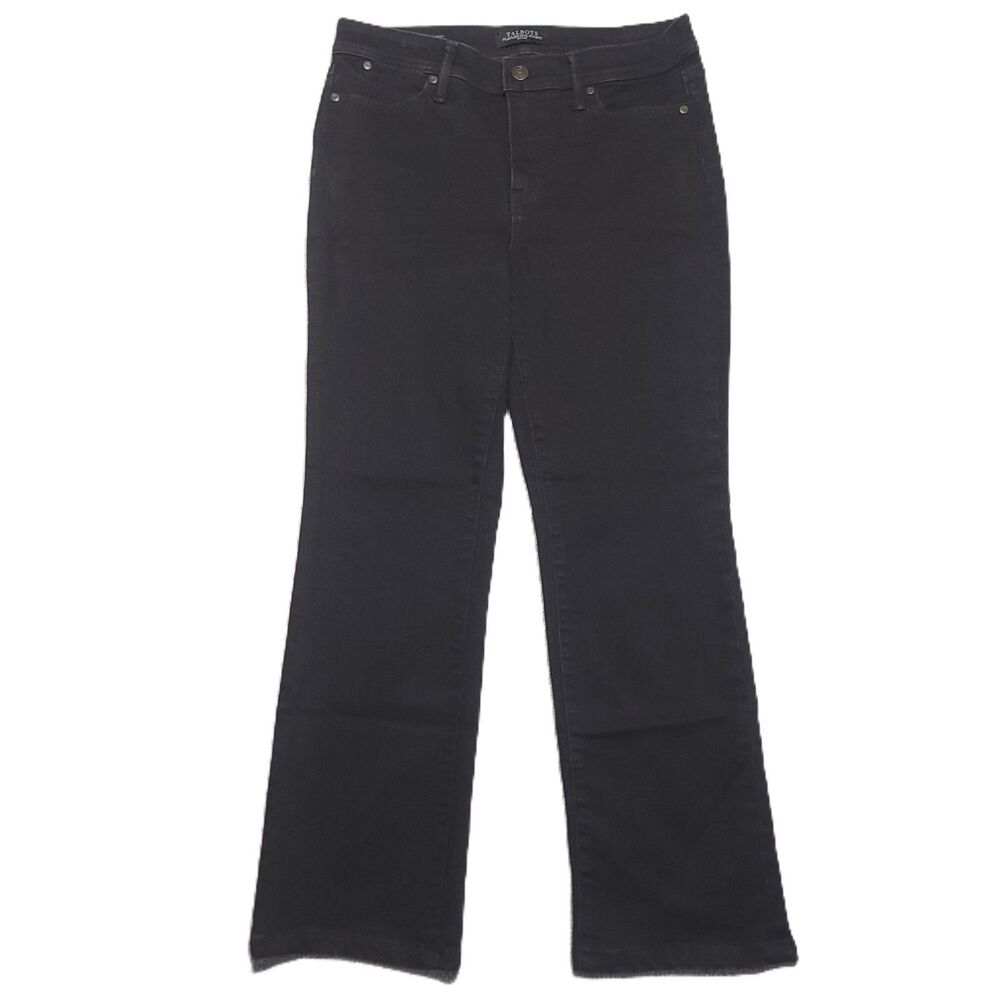 Talbots Barely Boot High Waist Jeans Womens Size 8p Stretch Black Denim Pants
